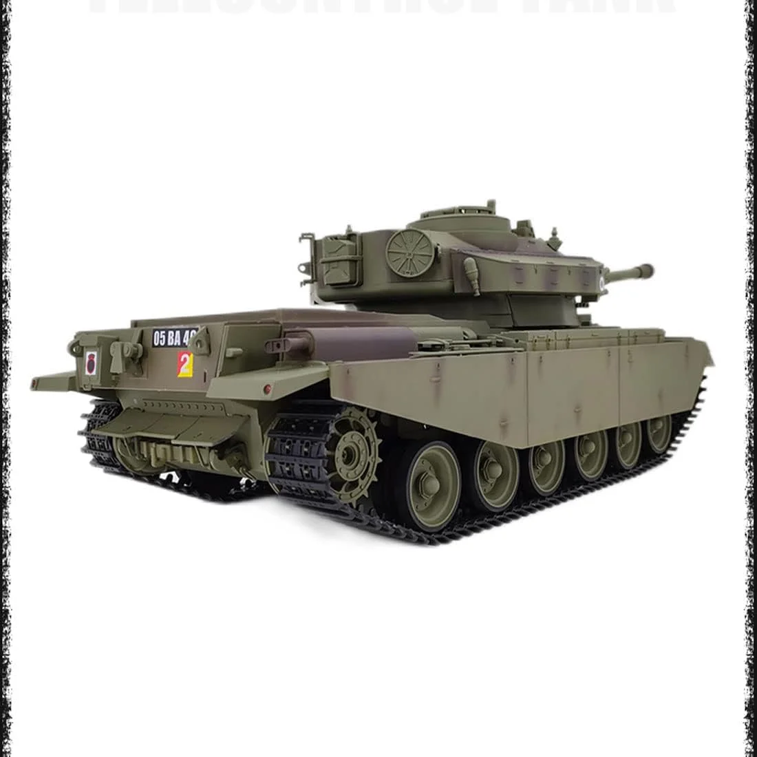 تانک کنترلی Centurion MK5 بریتانیایی در مقیاس 1/16 - تانک جنگی کنترل از راه دور 2.4G با جلوه های صدا، نور و دود، مدل خودروی نظامی برای بزرگسالان، نسخه پایه