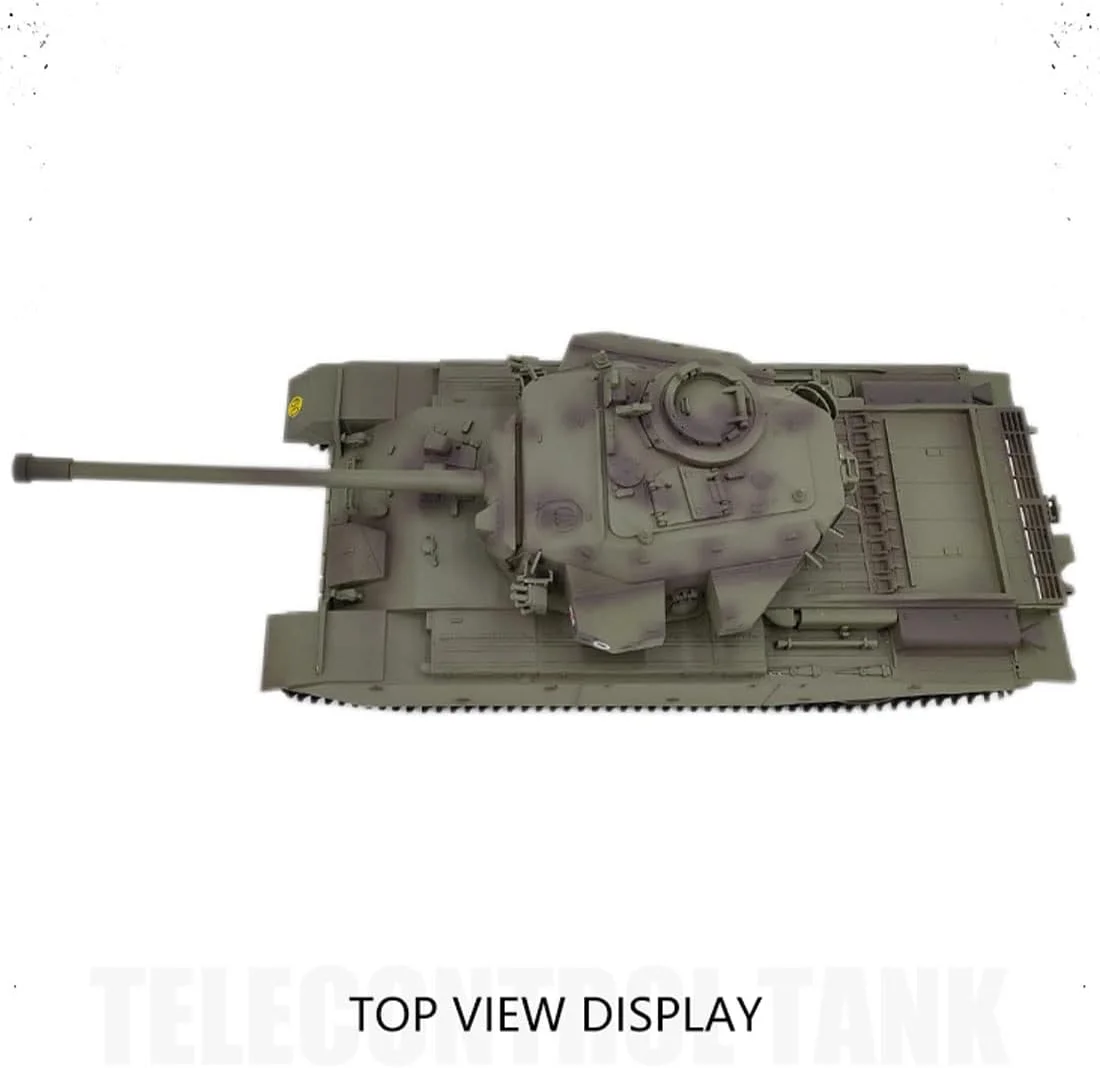 تانک کنترلی Centurion MK5 بریتانیایی در مقیاس 1/16 - تانک جنگی کنترل از راه دور 2.4G با جلوه های صدا، نور و دود، مدل خودروی نظامی برای بزرگسالان، نسخه پایه