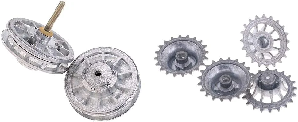 چرخ های محرک آلیاژی و چرخ های هرزگرد برای تانک آرسی 1/16 مدل 3818-1 Tiger، قطعه جایگزین