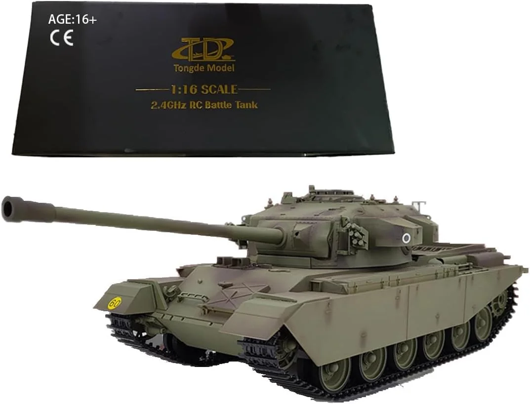 تانک کنترلی FunXylophy مدل Centurion MK5، مقیاس 1/16، 2.4G، با صدا و نور، تانک نظامی کنترلی مناسب تمام سطوح برای بزرگسالان (مدل پایه)