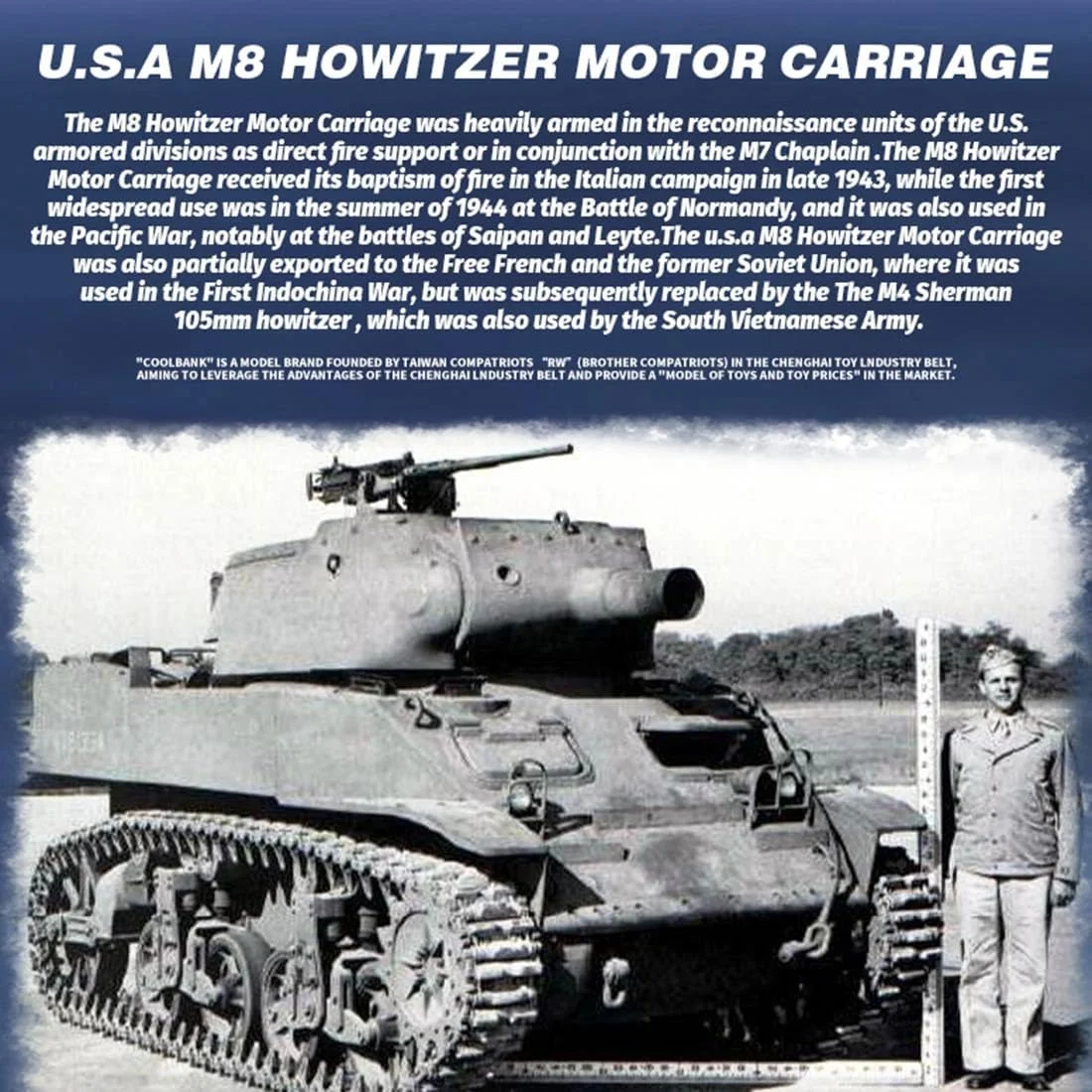 مدل تانک شبیه ساز هویتزر خودکششی M8 آمریکایی در مقیاس 1/16 با صدای و نور، دود تلسکوپی، حالت های دو سرعته (نسخه RTR) مدل تانک شبیه ساز هویتزر خودکششی M8 آمریکایی در مقیاس 1/16 با صدای و نور، دود تلسکوپی، حالت های دو سرعته (نسخه RTR)