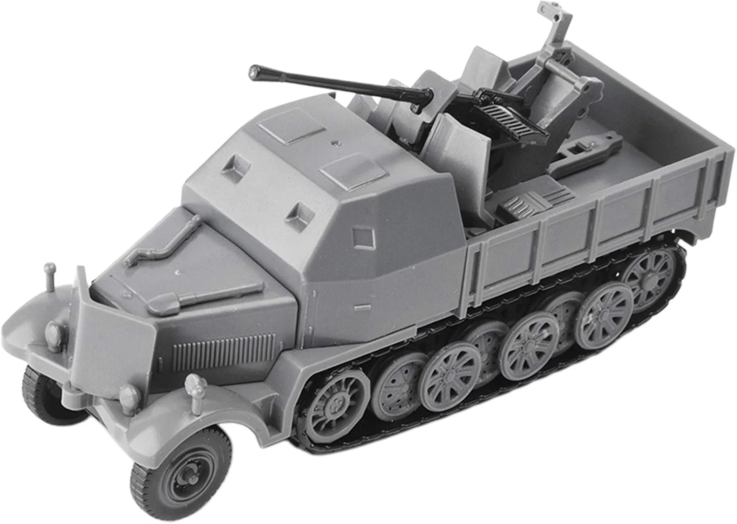 مدل اسباب بازی خودروی زرهی پدافند هوایی نیمه شنی مقیاس 1:72 مدل FLAK37 - خاکستری