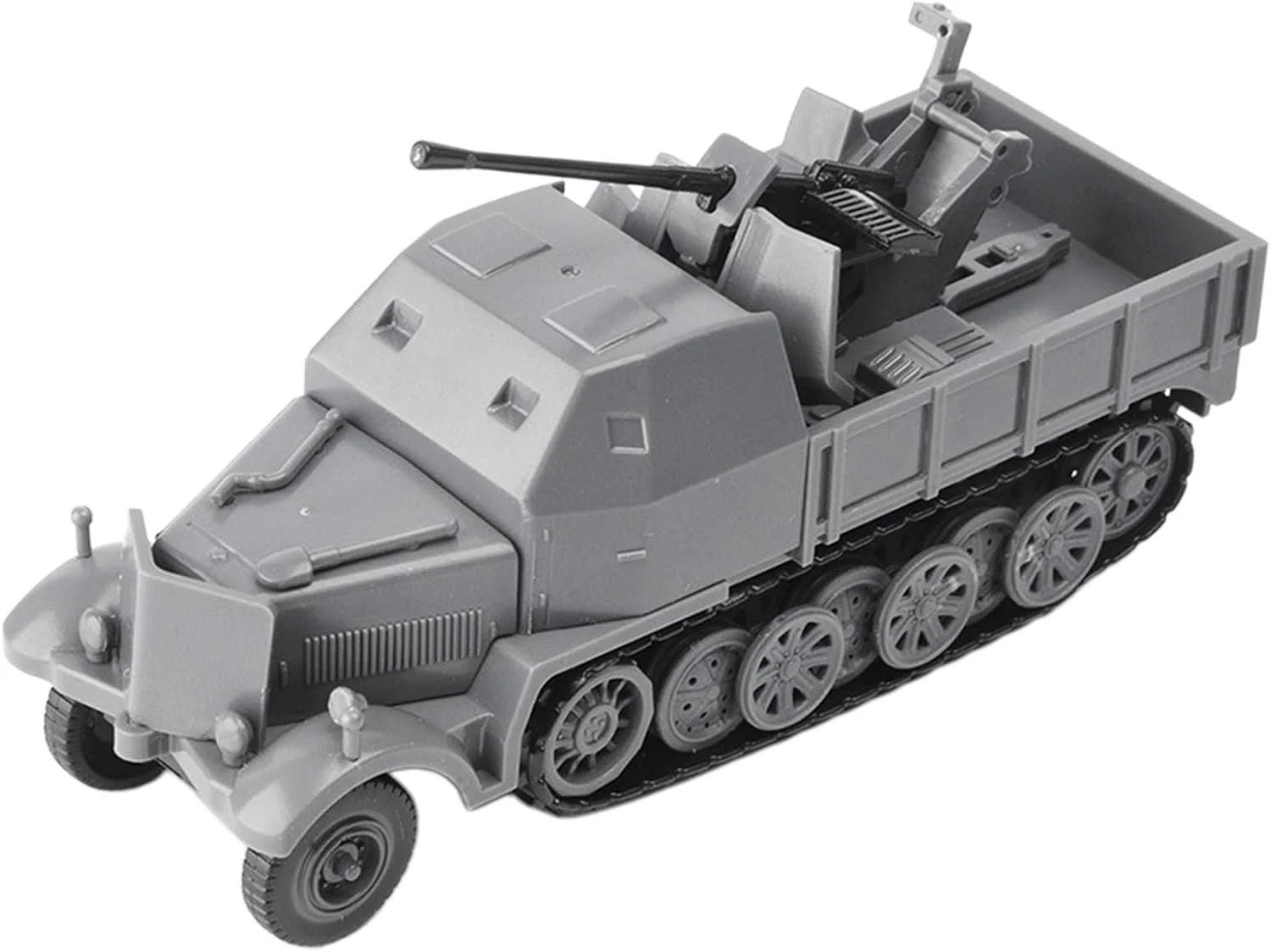 مدل اسباب بازی خودروی زرهی پدافند هوایی نیمه شنی مقیاس 1:72 مدل FLAK37 - خاکستری