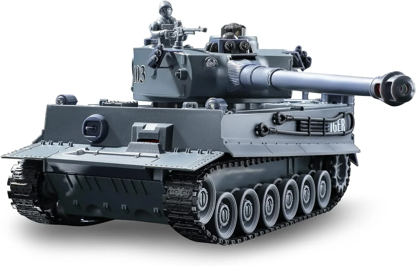 تانک های آرسی، تانک اسباب بازی ارتشی آلمانی تایگر جنگ جهانی دوم، وسایل نقلیه نظامی کنترل از راه دور 2.4 گیگاهرتزی با سیستم نبرد مادون قرمز و برجک چرخان، بهترین اسباب بازی های نظامی برای پسران و کودکان 6-12 سال