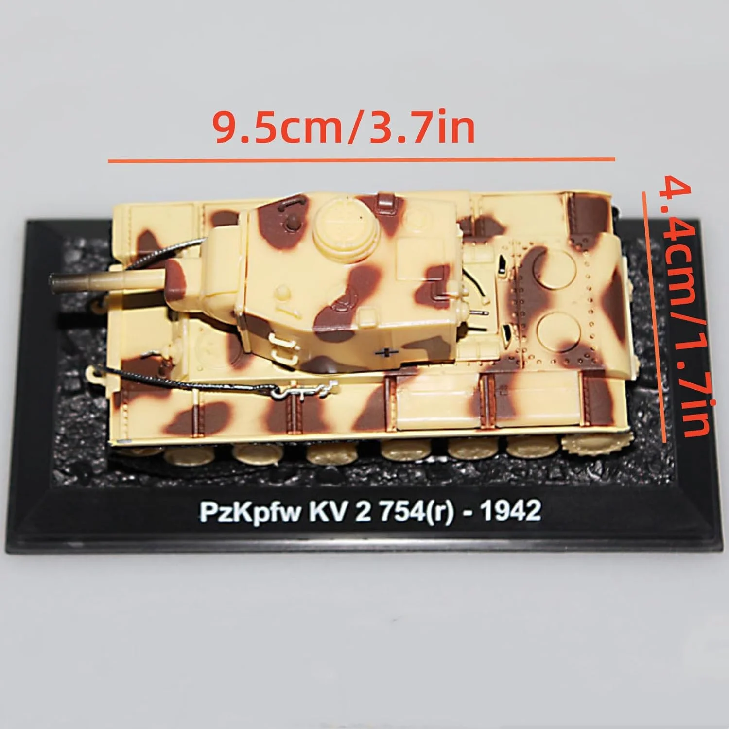 مدل تانک توپخانه سنگین KV-2 ارتش آلمان در مقیاس 1:72، مدل شبیه سازی تانک جنگنده، مدل نمایشگاه علمی نظامی