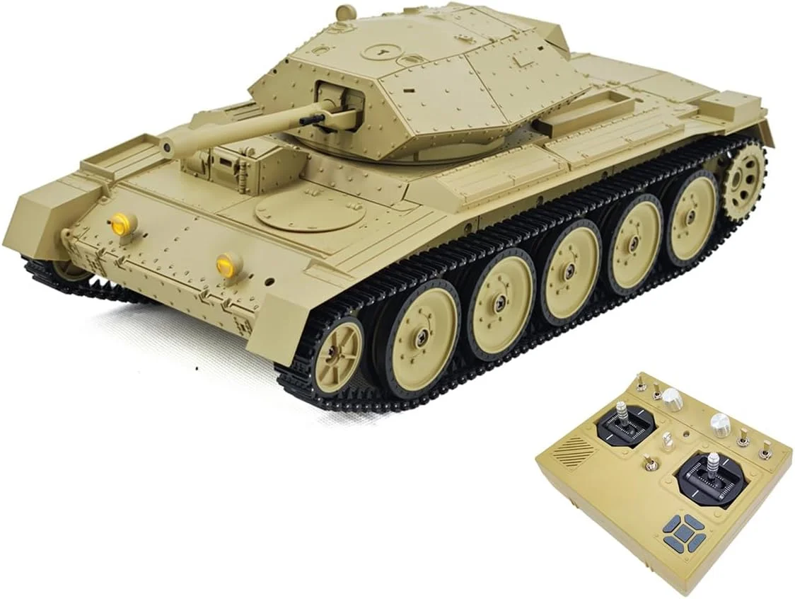 مدل تانک جنگی مقیاس 1:16، تانک نظامی کروسیدر بریتانیایی 2.4G با جلوه های دود، کیت مدل اسباب بازی تانک برای علاقه مندان به ارتش و بزرگسالان