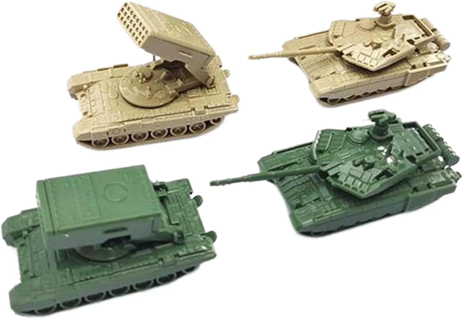 مجموعه 4 عددی مدل تانک پرتابگر موشک چندگانه در مقیاس 1:144، پازل تانک، مدل تانک مینیاتوری برای هدیه تولد