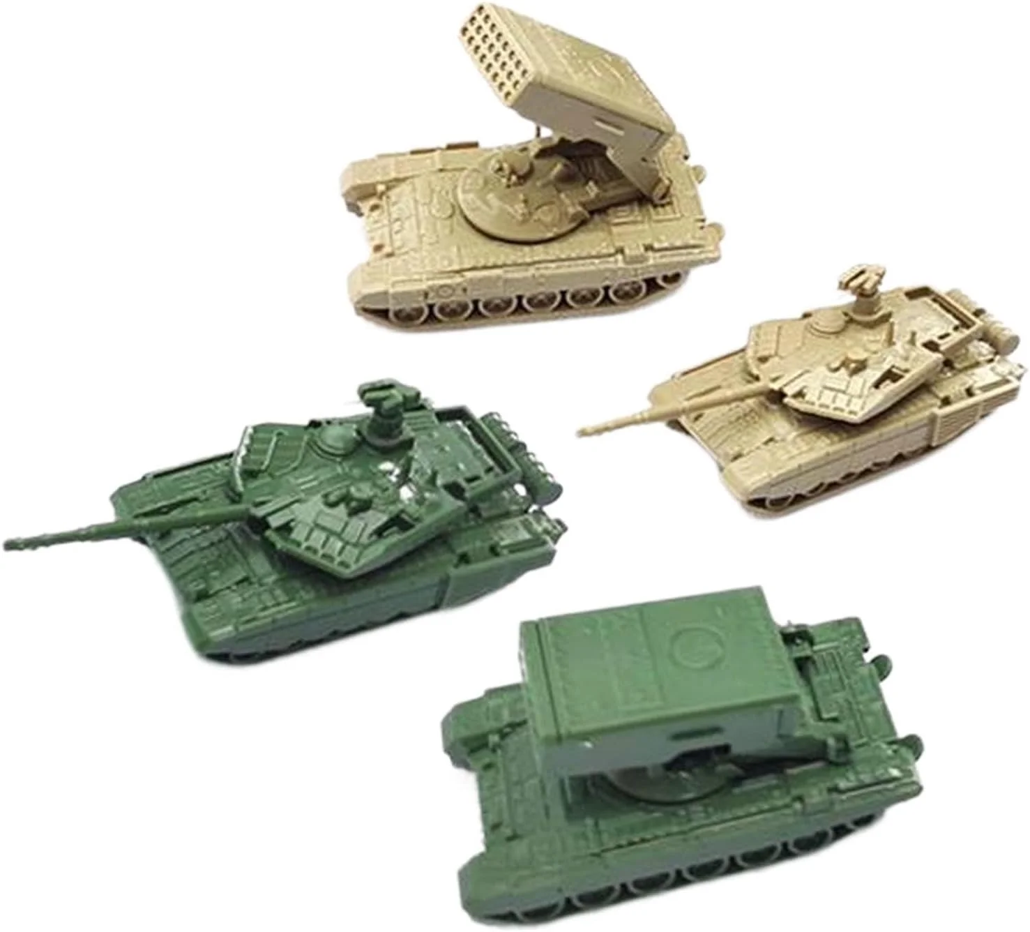 مجموعه 4 عددی مدل تانک پرتابگر موشک چندگانه در مقیاس 1:144، پازل تانک، مدل تانک مینیاتوری برای هدیه تولد