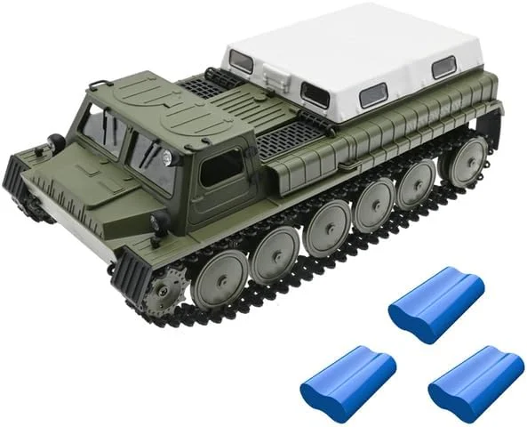 ماشین حمل تانک JTY Тоуs مقیاس 1:16، کامیون آفرود خزنده آرسی تمام زمینی، تانک های کنترل از راه دور الکتریکی برای کودکان (6510 3B)