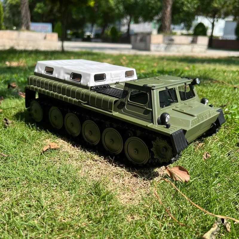ماشین حمل تانک JTY Тоуs مقیاس 1:16، کامیون آفرود خزنده آرسی تمام زمینی، تانک های کنترل از راه دور الکتریکی برای کودکان (6510 3B)