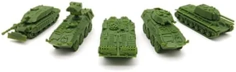 مدل تانک کوچک مونتاژی خودروی نظامی مناسب میز شنی (سبز)