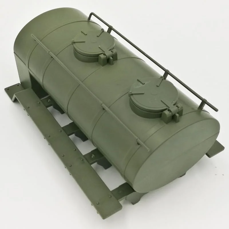 لوازم جانبی بدنه عقب کامیون تانکر نفت کارت ارتشی WPL، مدل اسباب بازی فلزی DIY اصلاح شده ماشین کنترل از راه دور RC (مخزن نفت)