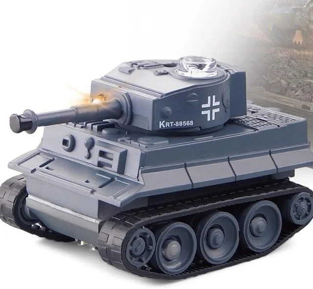 مدل تانک خزنده کنترلی از راه دور، اسباب بازی شبیه سازی شده برای کودکان 6 ساله (777-585A)