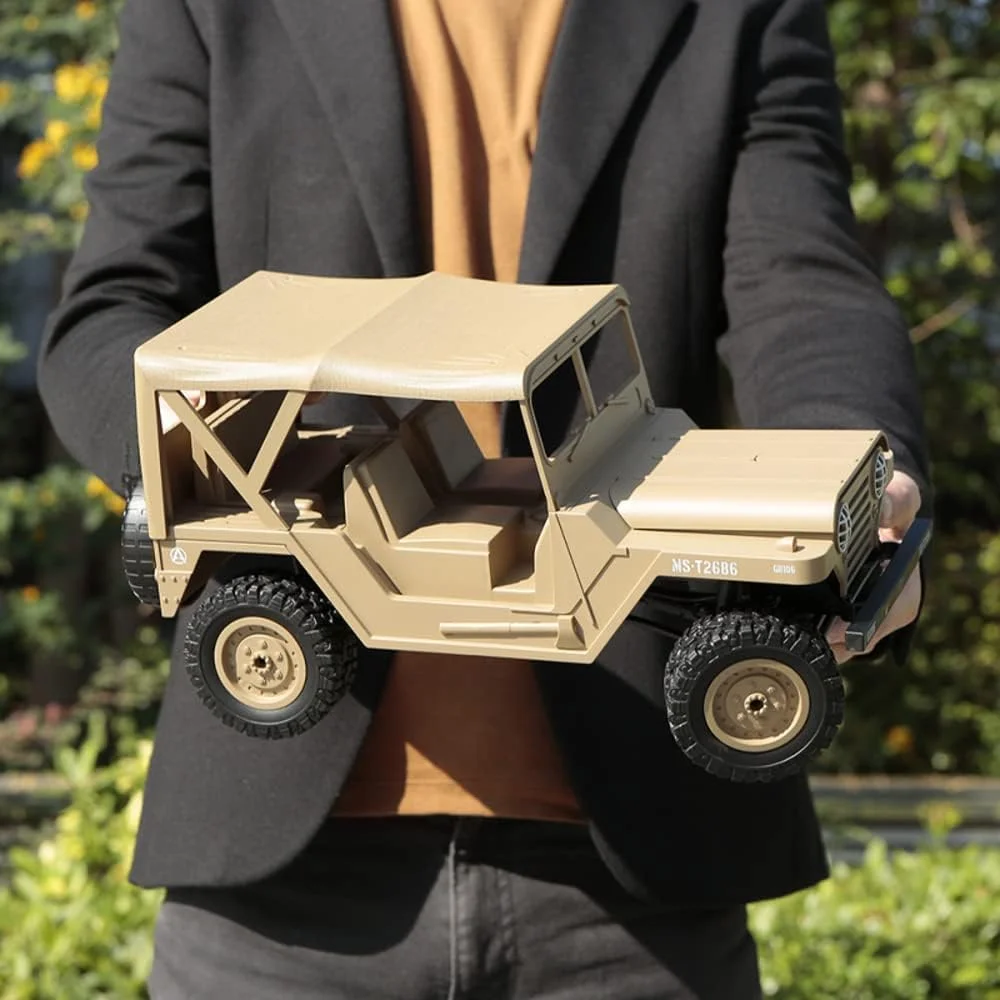 مدل ماشین های آرسی، اسباب بازی وسایل نقلیه نظامی در مقیاس 1/14، ماشین اسباب بازی ارتشی کودکان، مدل وسیله نقلیه بی سیم 2.4G همه زمینی، اسباب بازی تزئینی برای علاقه مندان به ارتش، هدیه کودکان RTR