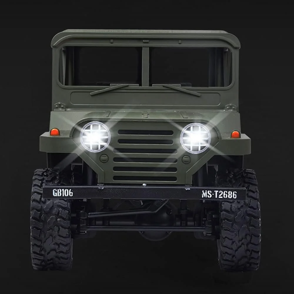 مدل ماشین های آرسی، اسباب بازی وسایل نقلیه نظامی در مقیاس 1/14، ماشین اسباب بازی ارتشی کودکان، مدل وسیله نقلیه بی سیم 2.4G همه زمینی، اسباب بازی تزئینی برای علاقه مندان به ارتش، هدیه کودکان RTR