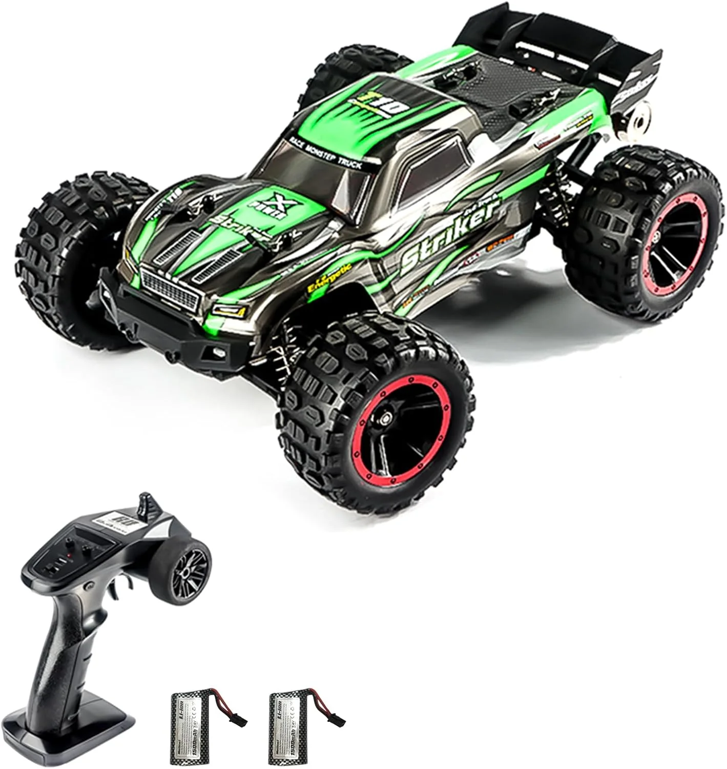 ماشین کنترلی مینگژه، کامیون کنترلی 4WD 2.4GHz با مقیاس 1:14، اسباب بازی ماشین آفرود پرسرعت 75 کیلومتر بر ساعت با موتور براشلس و 2 باتری