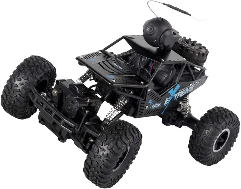 ماشین کنترلی صخره نورد با کنترل تلفن همراه 2.4G، ماشین اسباب بازی با دوربین و انتقال ویدئو به صورت زنده، شبیه ساز خودروی آفرود مناسب برای کودکان و بزرگسالان (رنگ: آبی)