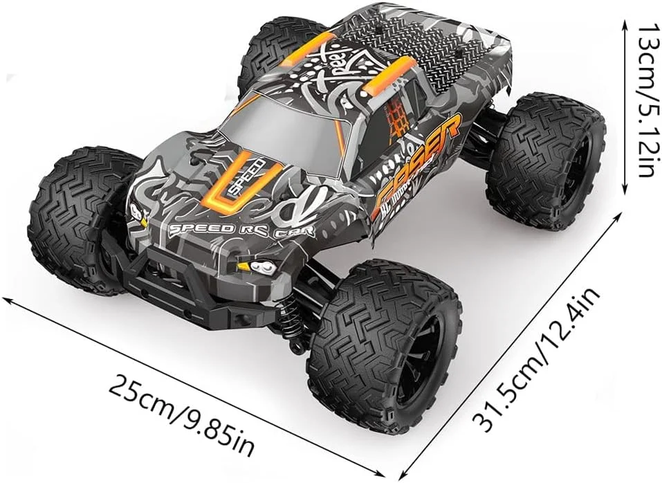 ماشین کنترلی آفرود مقیاس 1:14، سرعت بالا 40 کیلومتر در ساعت، خودروی الکتریکی 4WD با کنترل از راه دور 2.4 گیگاهرتز، کامیون 4X4 ضد آب مسابقه ای مناسب سرگرمی برای کودکان، بزرگسالان و علاقه مندان