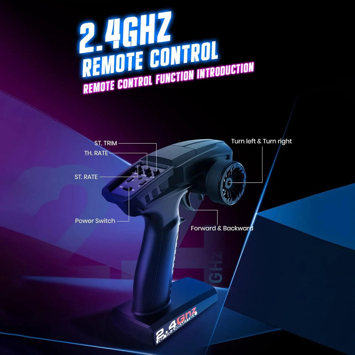 ماشین کنترلی از راه دور 1/14 2.4GHz 45km/h مناسب تمام سطوح، کامیون های آفرود 4WD موتور براشلس، ماشین صخره نوردی، هدیه در اندازه کامل برای کودکان و بزرگسالان 2 باتری