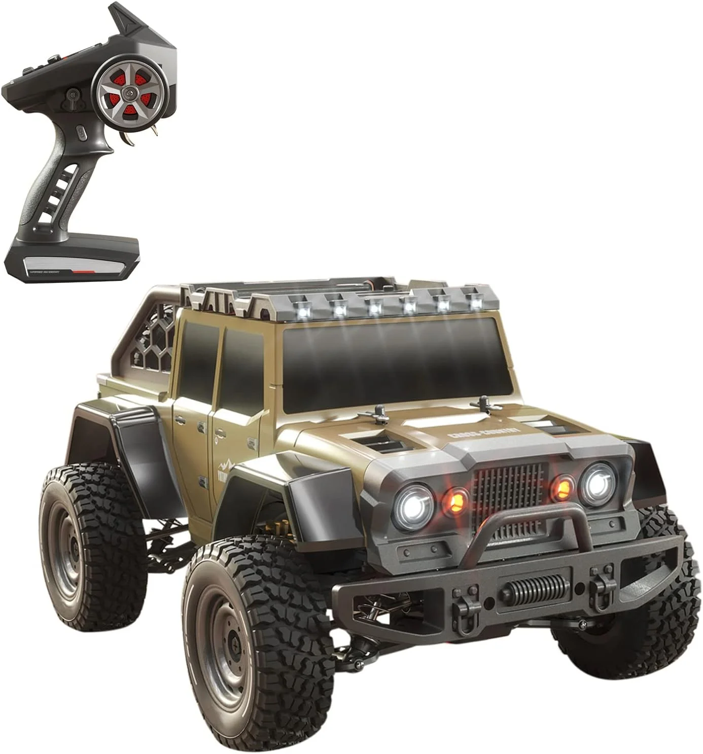 ماشین کنترلی از راه دور مدل 116، 2.4 گیگاهرتز، موتور براشلس، مناسب تمام سطوح، آفرود، چهار چرخ متحرک، مناسب هدیه برای کودکان و بزرگسالان
