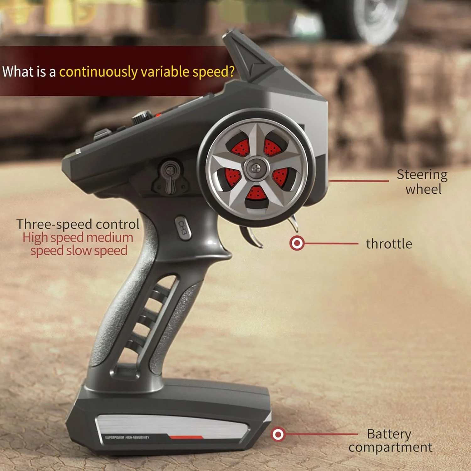 ماشین کنترلی از راه دور مدل 116، 2.4 گیگاهرتز، موتور براشلس، مناسب تمام سطوح، آفرود، چهار چرخ متحرک، مناسب هدیه برای کودکان و بزرگسالان