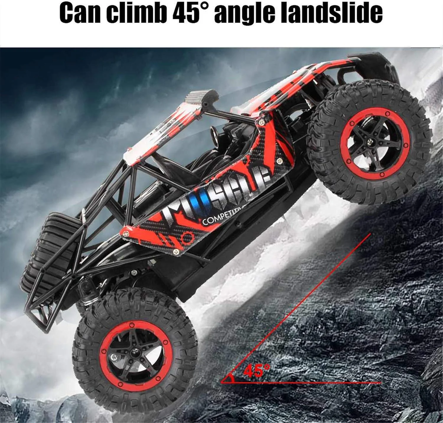 ماشین های آرسی صخره نوردی 2.4 گیگاهرتزی، ماشین های هیولا بیگ فوت با موتورهای دوتایی، وسایل نقلیه آرسی، اسباب بازی های برتر آفرود با کنترل از راه دور برای پسران