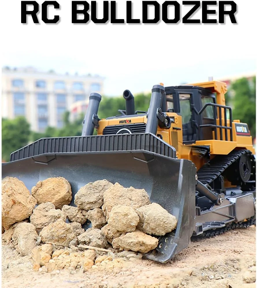 لودر کنترلی راه دور، مدل RC 1/16، ماشین ساختمانی کاملاً کاربردی، لودر جلویی 9 کاناله 2.4 گیگاهرتزی با نور و صدا برای کودکان 6، 7، 8، 9، 10 سال به بالا