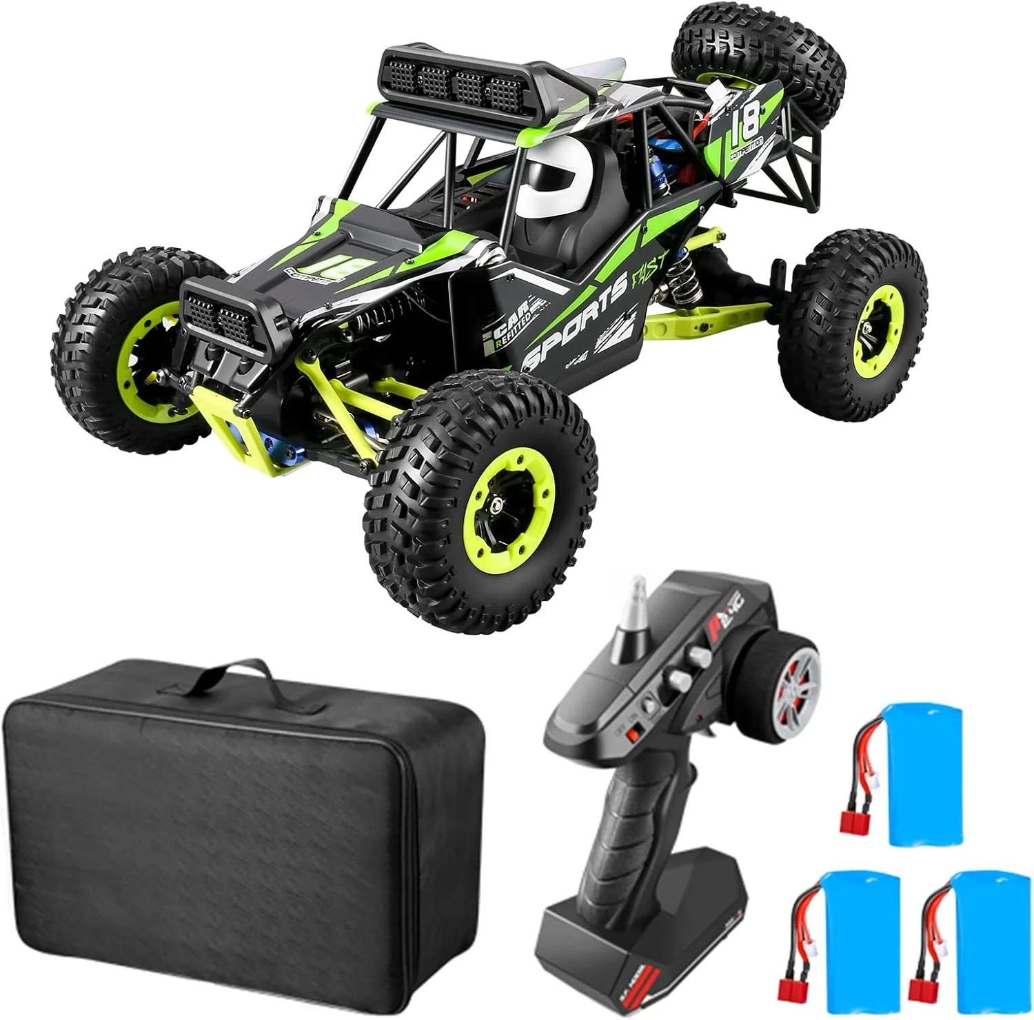 ماشین کنترلی آفرود 2.4 گیگاهرتز مقیاس 1/12 مسابقه ای با سرعت بالا 50 کیلومتر بر ساعت، کامیون کنترلی تمام مقیاس RTR برای کودکان و بزرگسالان