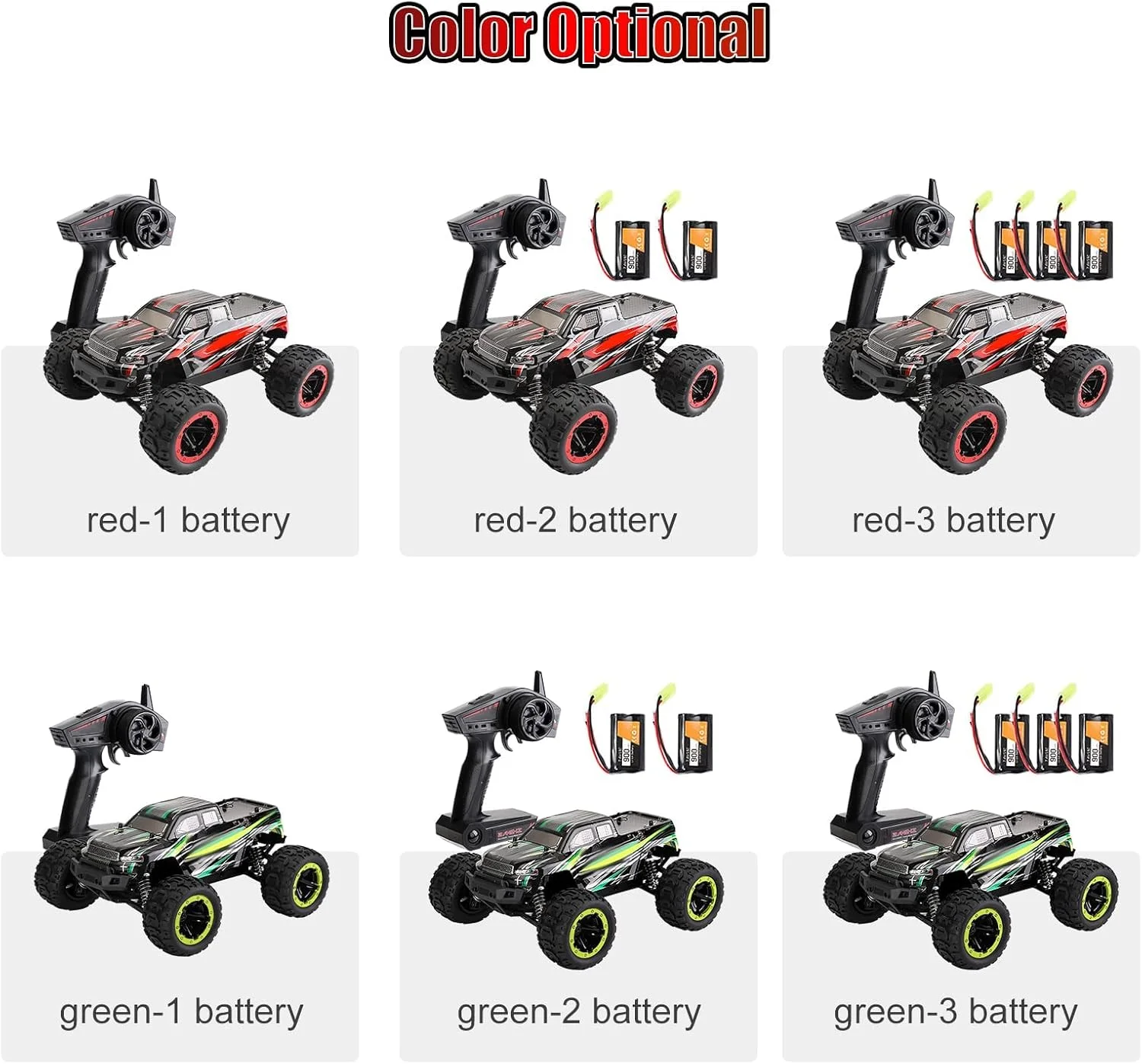 ماشین کنترلی آفرود 2.4 گیگاهرتز، سرعت بالا 40 کیلومتر بر ساعت، ماشین مسابقه ای 1/16، کامیون کنترل از راه دور 4WD