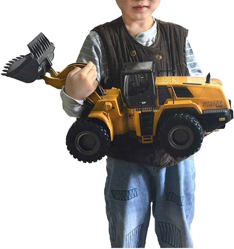 اسباب بازی لودر کنترلی آلیاژی 1:14، کامیون های آرسی سرگرمی، لودر جلو 4WD برای پسران و کودکان 4 تا 15 سال، هدیه تولد کریسمس