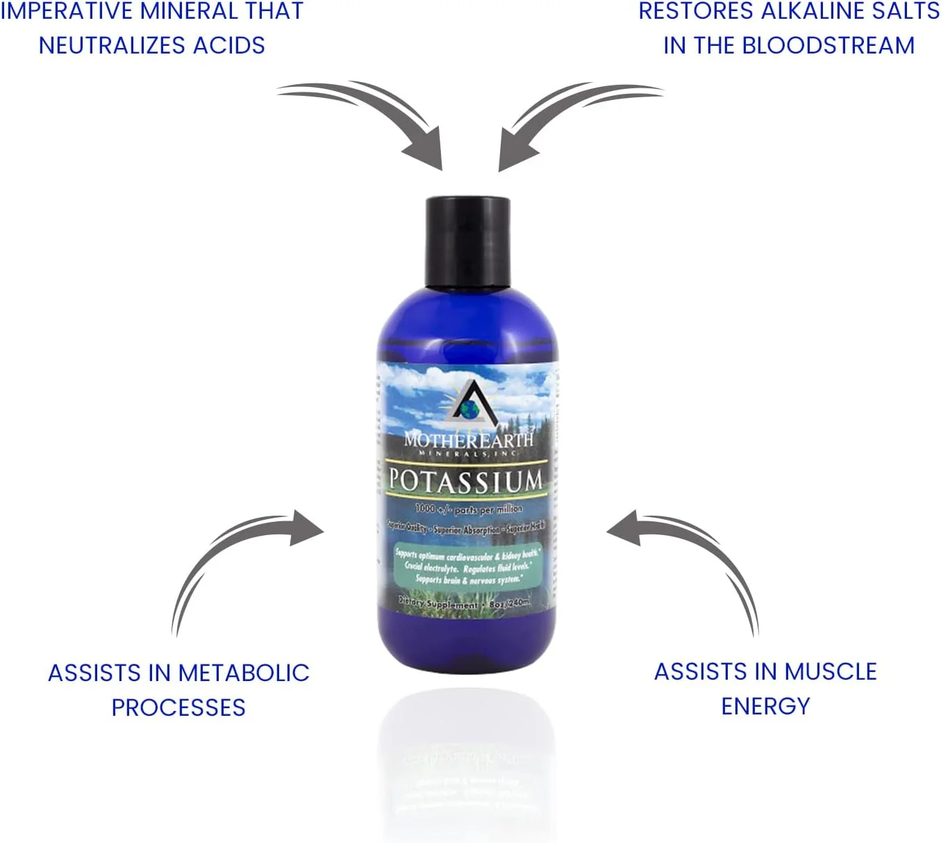 مواد معدنی آنگستروم Mother Earth Minerals، پتاسیم، 236 میلی لیتر مواد معدنی آنگستروم Mother Earth Minerals، پتاسیم، 236 میلی لیتر