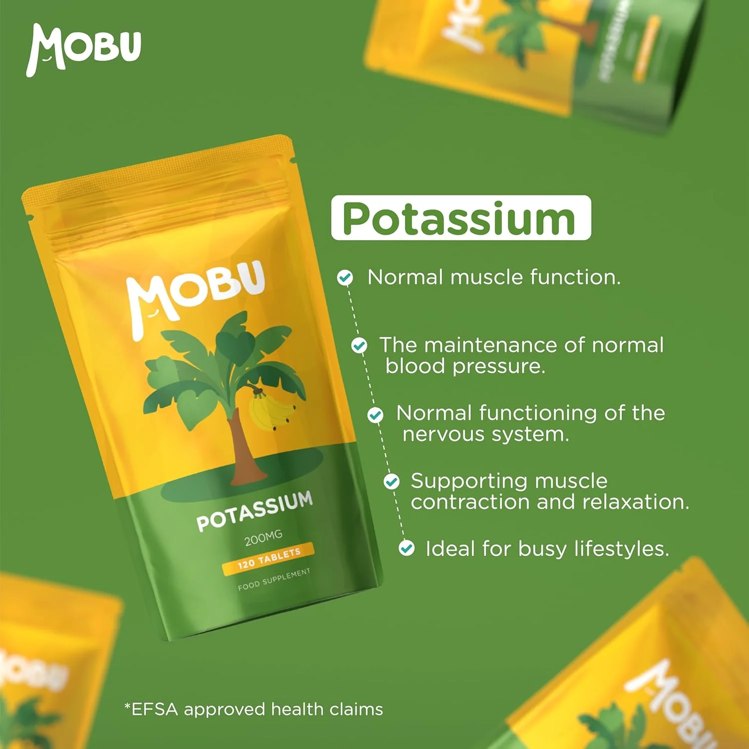 قرص پتاسیم 200 میلی گرم MOBU، 120 عدد - کمک به فشار خون طبیعی، عملکرد عضلات و عملکرد سیستم عصبی - تنظیم الکترولیت - مناسب برای گیاهخواران - ساخت انگلستان قرص پتاسیم 200 میلی گرم MOBU، 120 عدد - کمک به فشار خون طبیعی، عملکرد عضلات و عملکرد سیستم عصبی - تنظیم الکترولیت - مناسب برای گیاهخواران - ساخت انگلستان