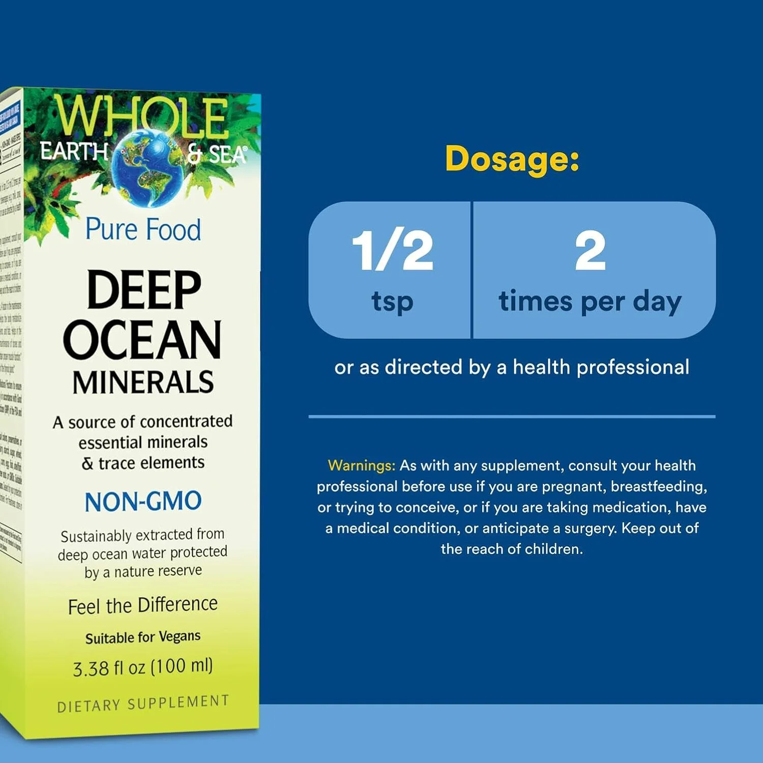 نچرال فاکتورز - مواد معدنی دریایی اقیانوس عمیق Whole Earth & Sea، مایع 100 میلی لیتر نچرال فاکتورز - مواد معدنی دریایی اقیانوس عمیق Whole Earth & Sea، مایع 100 میلی لیتر