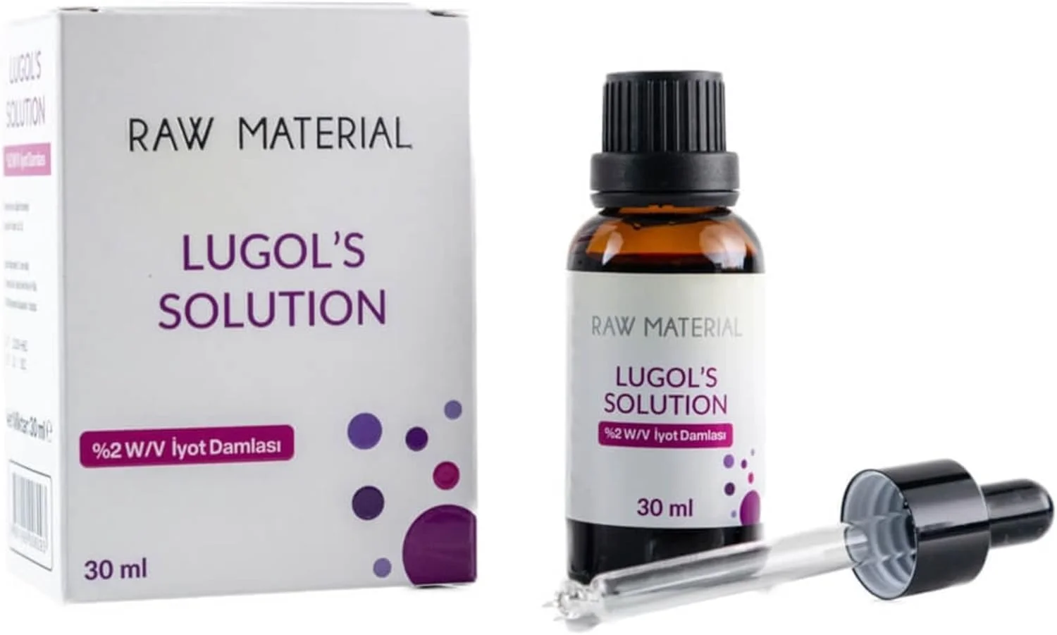 محلول لوگول - محلول لوگول ید - 30 میلی لیتر - 5% - 2% - قطره ید با دوز بالا - بدون الکل - قطره ید - محلول ید (2%)