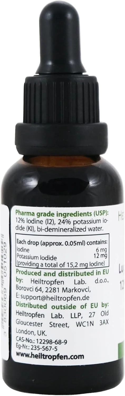 محلول لوگول ید 12% 30 میلی لیتر | 12% ید و 24% یدید پتاسیم | Heiltropfen® محلول لوگول ید 12% 30 میلی لیتر | 12% ید و 24% یدید پتاسیم | Heiltropfen®
