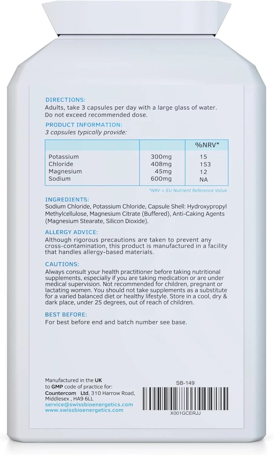 الکترولیت های کتو و فستینگ - 120 کپسول - فرمول پیشرفته آبرسانی سریع با ترکیبی متعادل از منیزیم، سدیم، پتاسیم و کلرید - مناسب برای رژیم های کتوژنیک - مناسب برای گیاهخواران - ساخت انگلستان الکترولیت های کتو و فستینگ - 120 کپسول - فرمول پیشرفته آبرسانی سریع با ترکیبی متعادل از منیزیم، سدیم، پتاسیم و کلرید - مناسب برای رژیم های کتوژنیک - مناسب برای گیاهخواران - ساخت انگلستان