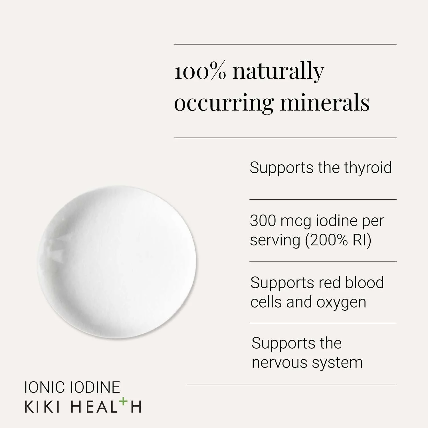 محلول غلیظ ید یونی KIKI Health، 50 میلی لیتر | قطره های معدنی با جذب بالا | برای تولید و عملکرد طبیعی هورمون تیروئید محلول غلیظ ید یونی KIKI Health، 50 میلی لیتر | قطره های معدنی با جذب بالا | برای تولید و عملکرد طبیعی هورمون تیروئید