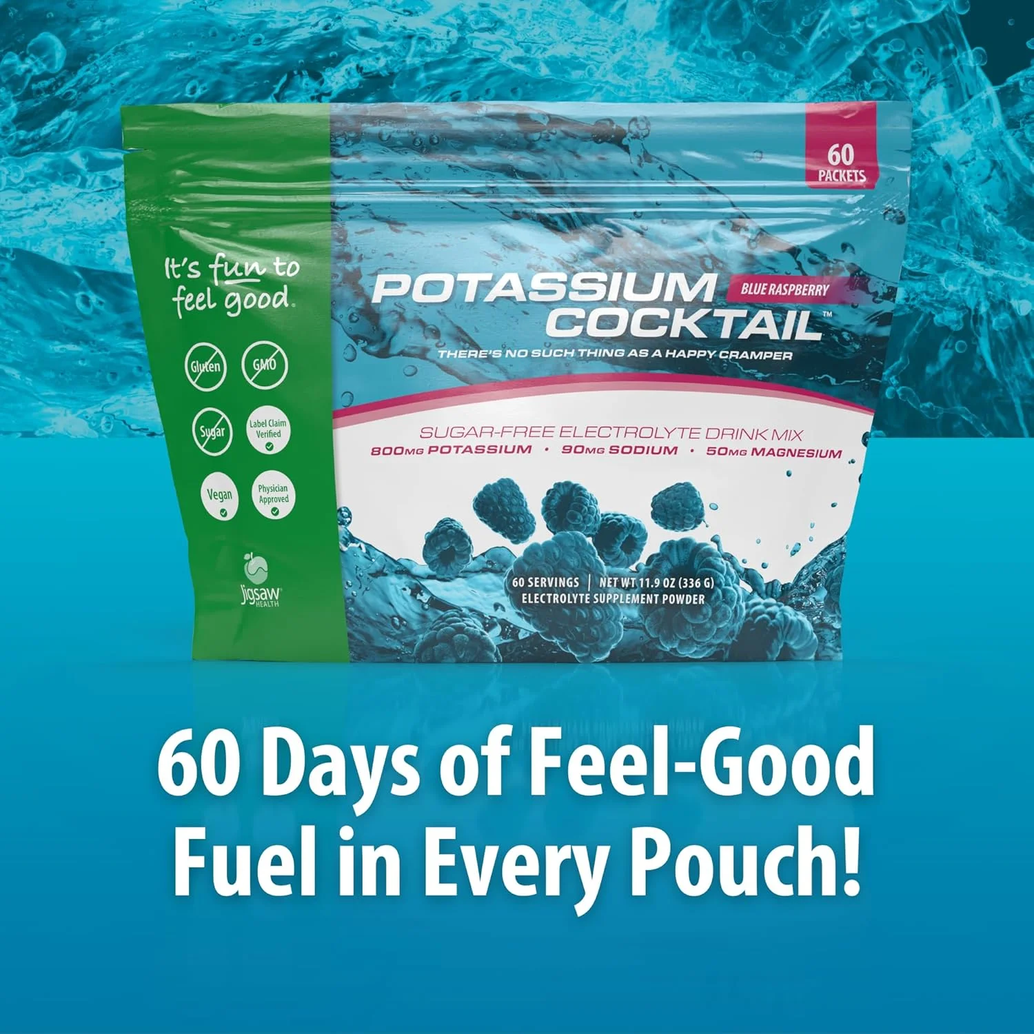 کوکتل پتاسیم Jigsaw Health | طعم تمشک آبی | 60 سروینگ (بسته) کوکتل پتاسیم Jigsaw Health | طعم تمشک آبی | 60 سروینگ (بسته)