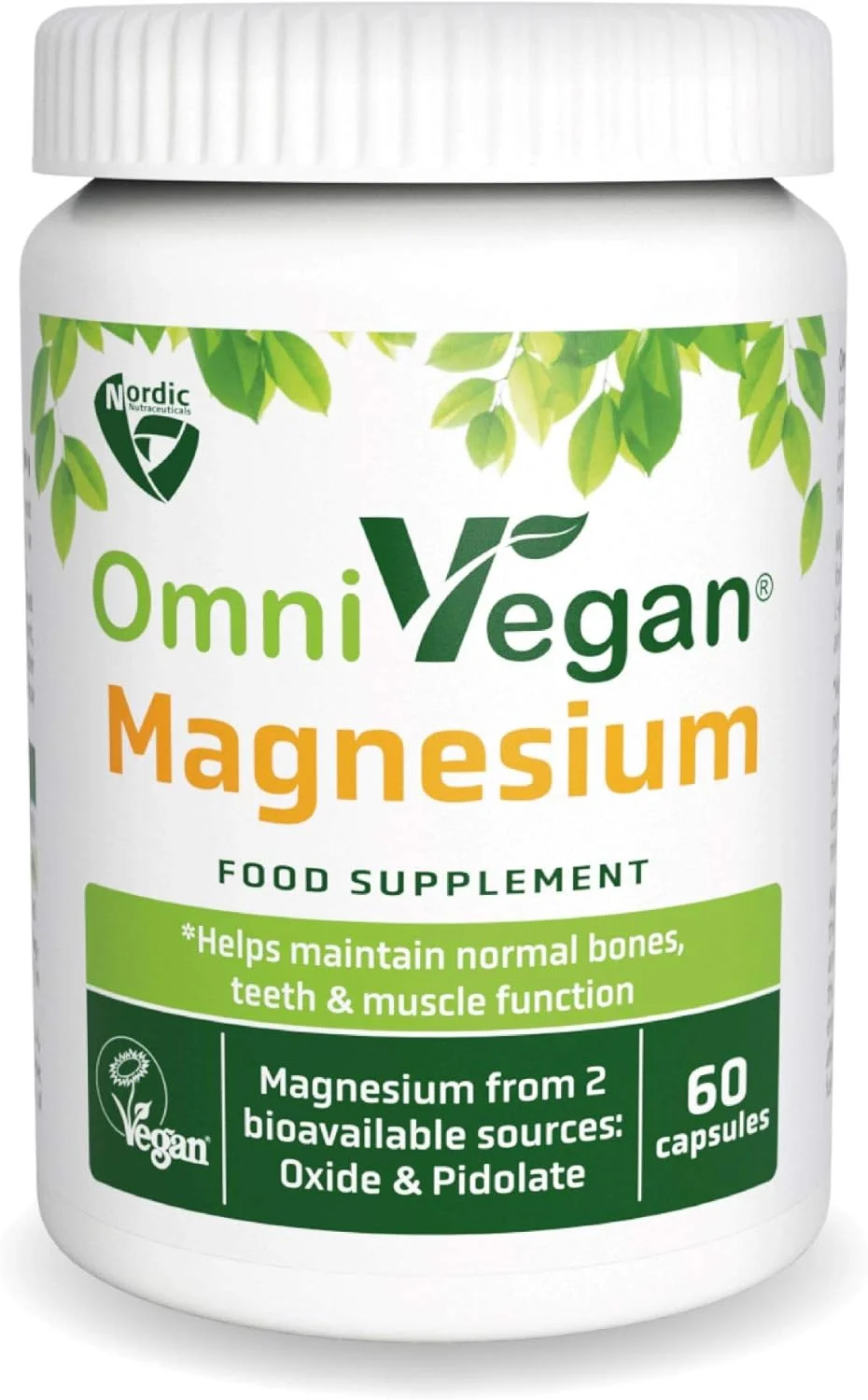 منیزیم وگان با جذب بالا - منابع پیدولات و اکسید - 300 میلی گرم - 60 کپسول - کیفیت نوردیک