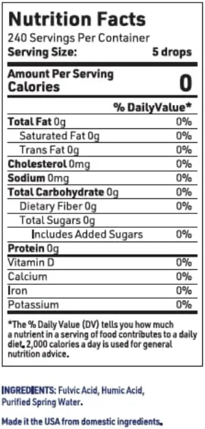 مکمل مایع اسید فولویک هیومیک 75+ مواد معدنی کمیاب - مشتق شده از گیاهان در ایالات متحده آمریکا - کنسانتره مواد معدنی اسید فولویک برای انرژی، سلامت روده، سم زدایی و آبرسانی - 1 گرم در هر وعده - 2 اونس مکمل مایع اسید فولویک هیومیک 75+ مواد معدنی کمیاب - مشتق شده از گیاهان در ایالات متحده آمریکا - کنسانتره مواد معدنی اسید فولویک برای انرژی، سلامت روده، سم زدایی و آبرسانی - 1 گرم در هر وعده - 2 اونس