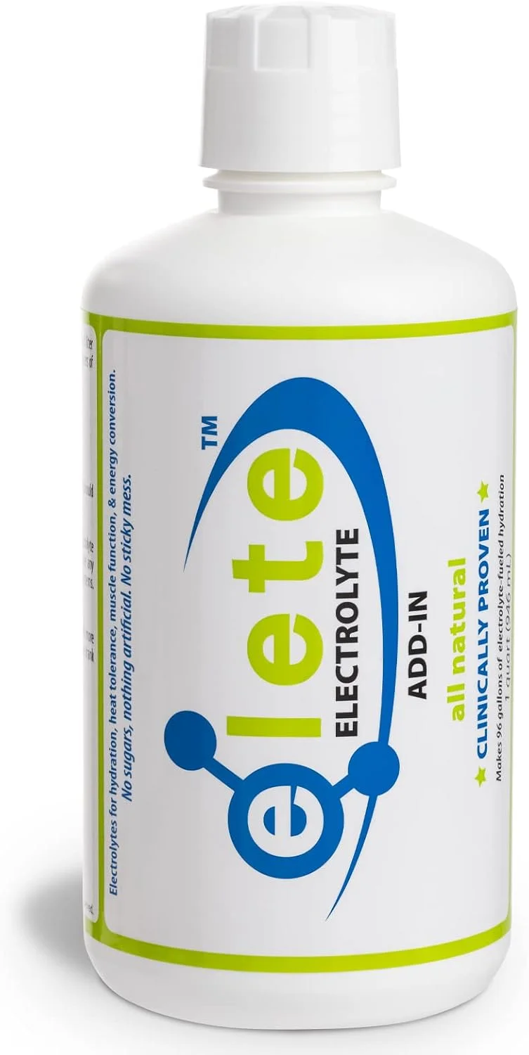 قطره های افزودنی الکترولیت elete | سدیم، منیزیم، پتاسیم و مواد معدنی کمیاب | بدون طعم، کاملا طبیعی | تسکین گرفتگی پا و عضلات | هر نوشیدنی را به یک نوشیدنی ورزشی تبدیل کنید، 946 میلی لیتر