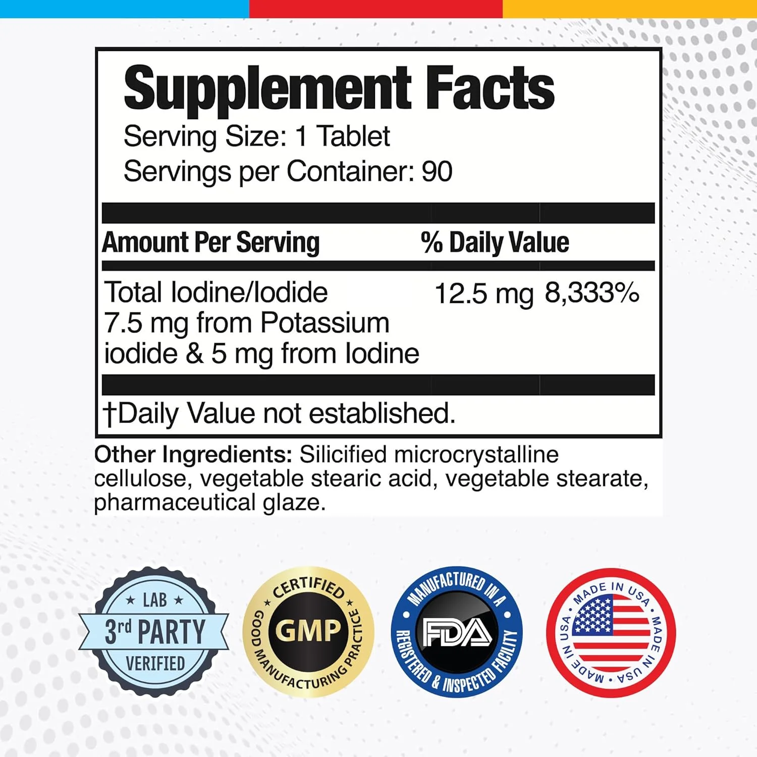 کمپلکس ید فوق العاده Brain Bean Basics | بهینه سازی عملکرد و سلامت تیروئید | 12.5 میلی گرم ید و یدید | 90 سروینگ کمپلکس ید فوق العاده Brain Bean Basics | بهینه سازی عملکرد و سلامت تیروئید | 12.5 میلی گرم ید و یدید | 90 سروینگ