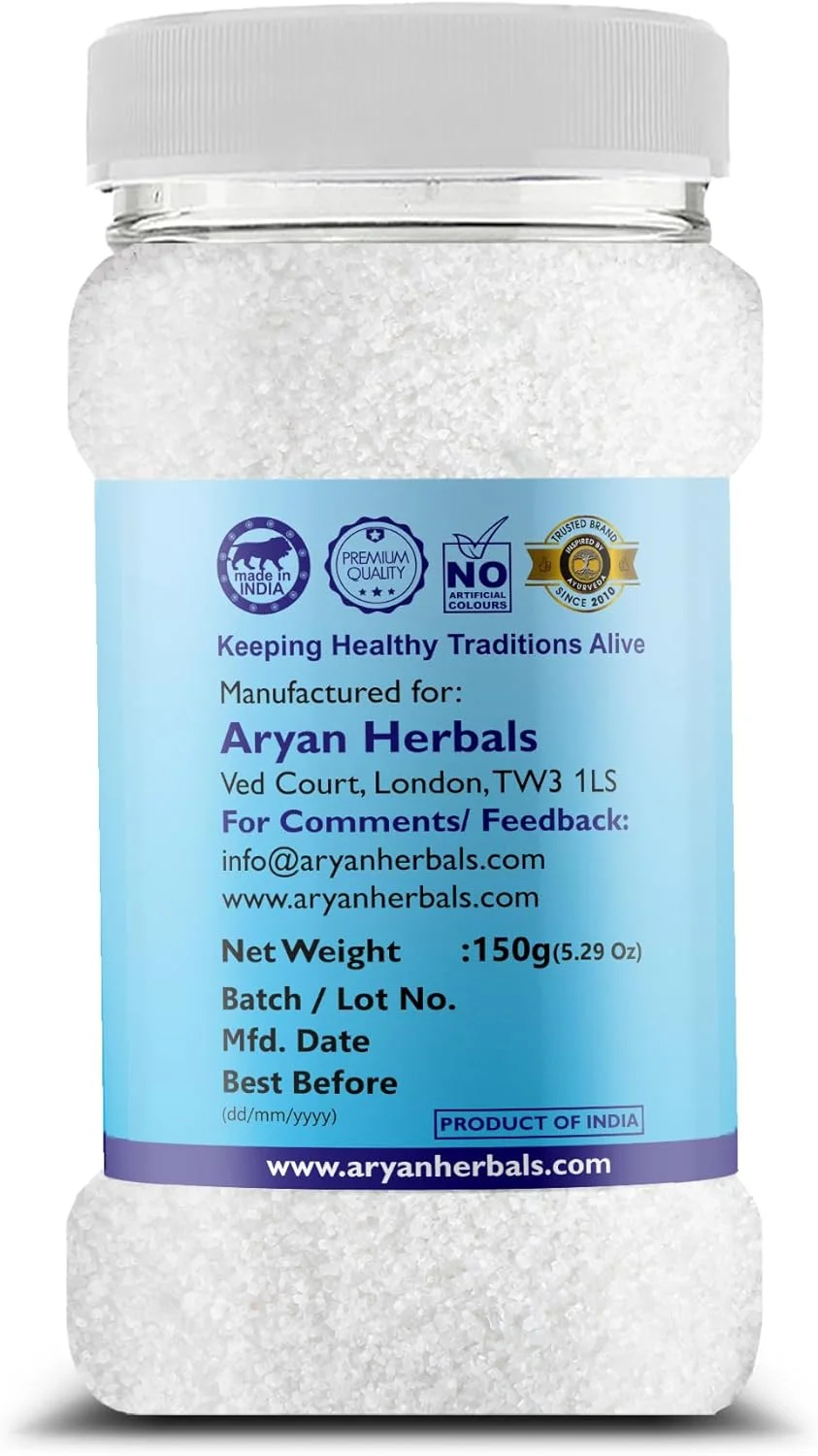 پودر آلوم یا پودر فیتکری آریان، 100% طبیعی و خالص، پتاسیم سولفات - 150 گرم پودر آلوم یا پودر فیتکری آریان، 100% طبیعی و خالص، پتاسیم سولفات - 150 گرم