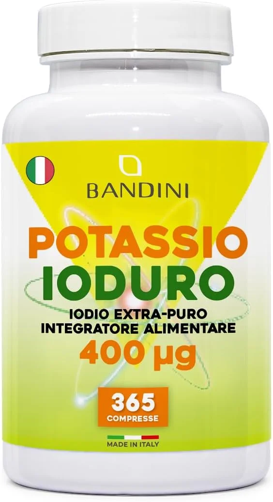 باندینی ید 400 میکروگرم - 365 قرص ید پتاسیم گیاهی - دوز بالای ید پتاسیم 400 میکروگرم - 1 قرص در روز برای 1 سال - ید خالص در میکرو قرص های با بلع آسان - بدون گلوتن و غیر GMO