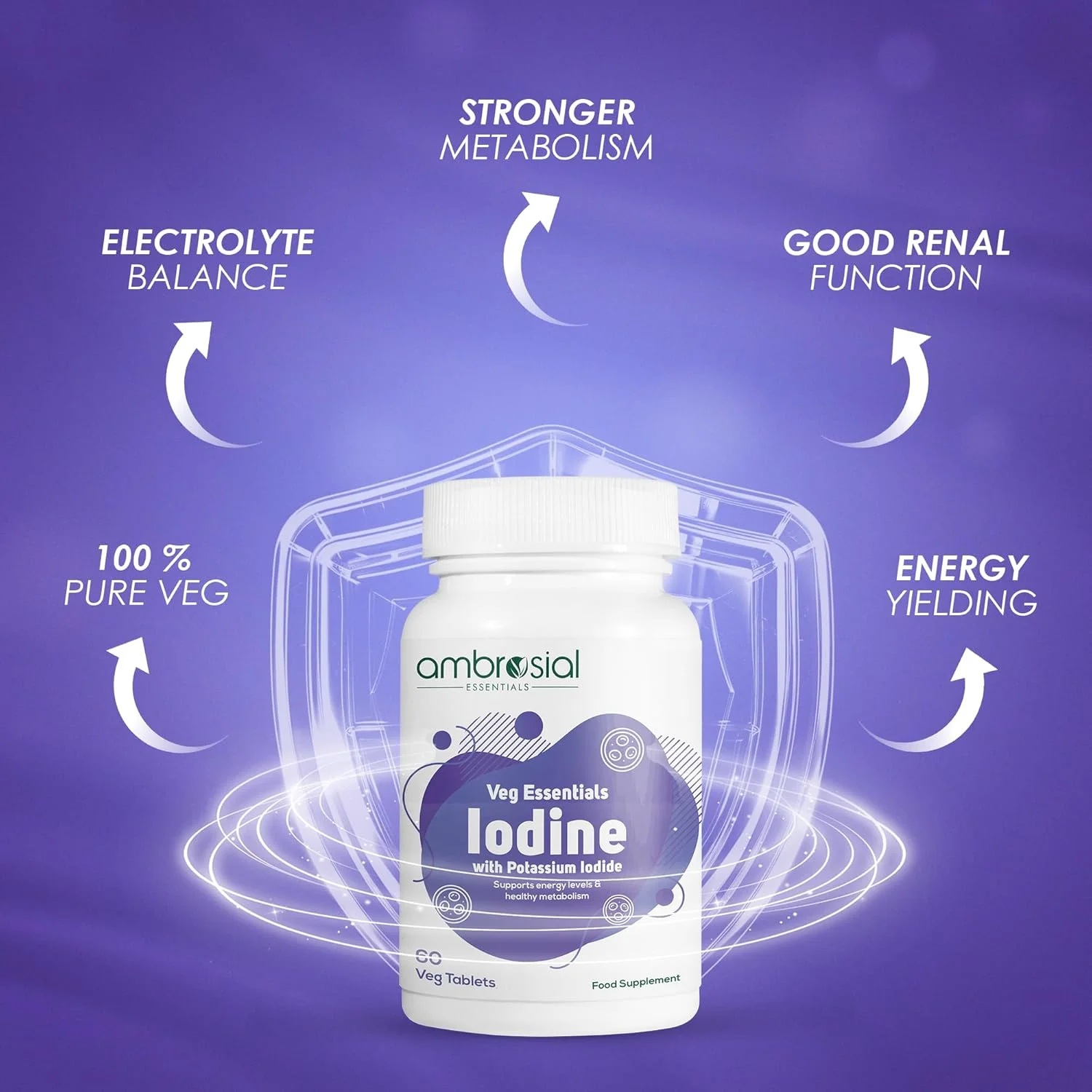 ید و یدید پتاسیم آبروزیال، 60 قرص گیاهی (بسته 2 عددی - 120 قرص) ید و یدید پتاسیم آبروزیال، 60 قرص گیاهی (بسته 2 عددی - 120 قرص)