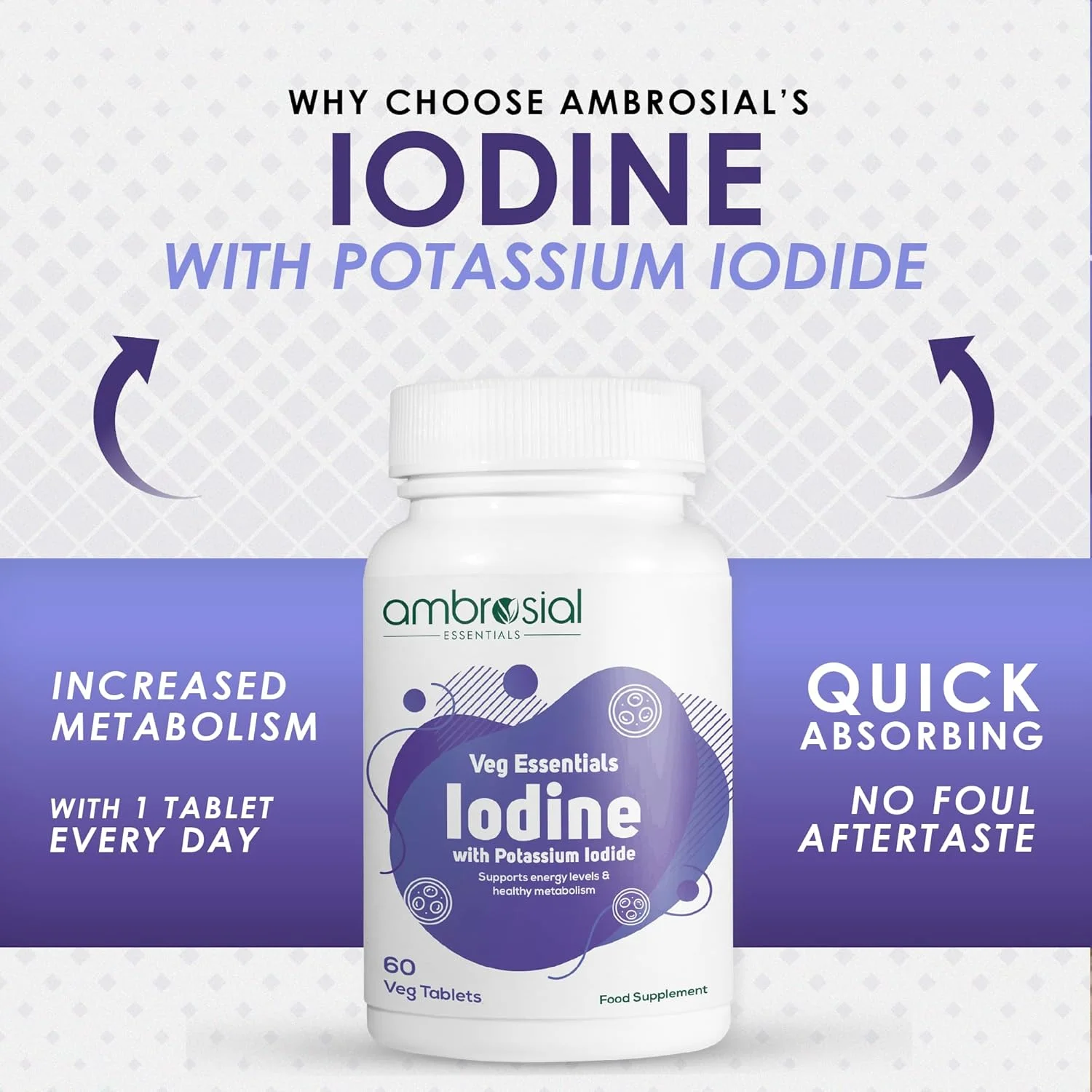 ید و یدید پتاسیم آبروزیال، 60 قرص گیاهی (بسته 2 عددی - 120 قرص) ید و یدید پتاسیم آبروزیال، 60 قرص گیاهی (بسته 2 عددی - 120 قرص)