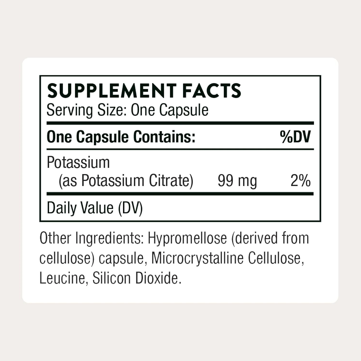 سیترات پتاسیم THORNE - مکمل پتاسیم با قابلیت جذب بالا برای حمایت از کلیه، قلب و اسکلت - 90 کپسول