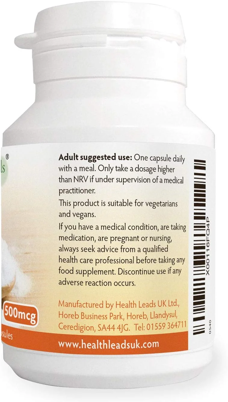 ید لوگول (قدرت بالا) 500 میکروگرم 120 کپسول، ید به عملکرد طبیعی تیروئید کمک می کند، کپسول های کوچک با بلع آسان، بدون استئارات منیزیم و بدون افزودنی های نامناسب، وگان، ساخت ولز