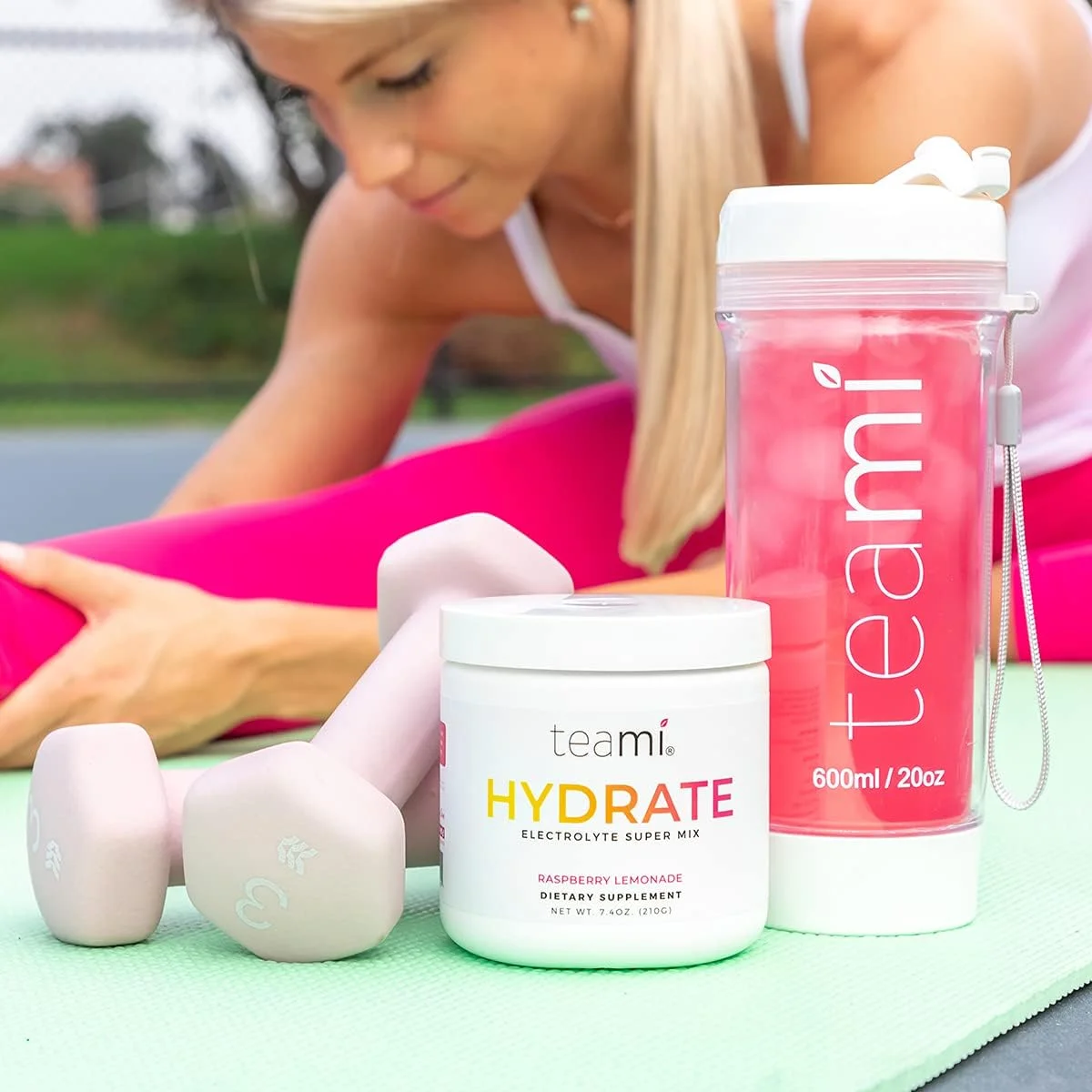 پودر الکترولیت Teami - مکمل آبرسانی کلسیم، منیزیم، کلرید و پتاسیم، 45 سروینگ، پودر مخلوط آبرسان با ویتامین ها و مواد معدنی - نوشیدنی انرژی کتون، الکترولیت های کتو | 210 گرم