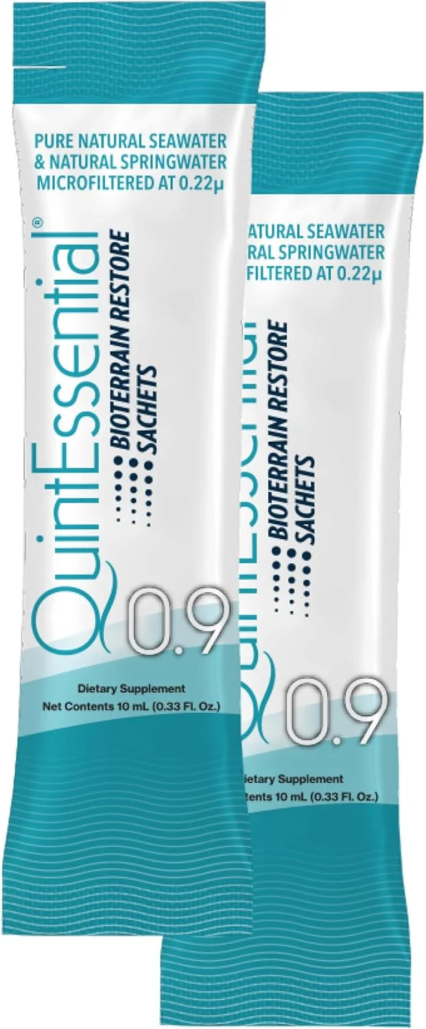 کوئیک سیلور ساینتیفیک کوینت اسنشیال 0.9 ساشه - محلول ایزوتونیک با مواد معدنی آب دریا + آب چشمه آلپاین - آبرسانی مایع، الکترولیت + مکمل چند ماده معدنی (30 عدد)